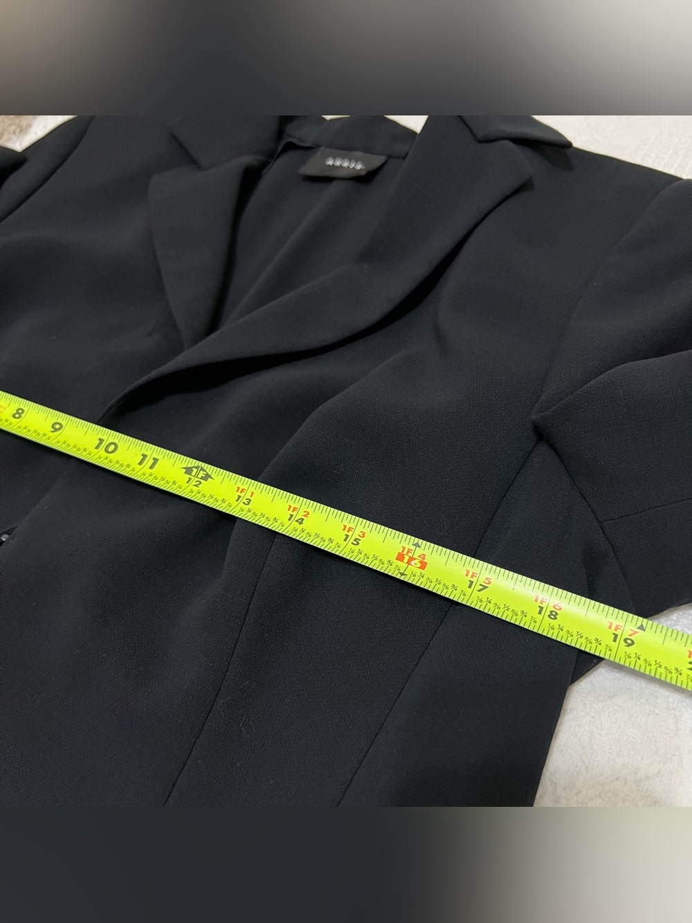 AKRIS Black Double-Face Wool Blazer Double Hook Closure Fold-Over Cuffs Size 12 - Picture 15 of 16